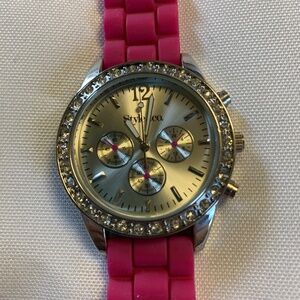 Working Style & Co. Pink Silicone Watch with 3 timers & Brand New…